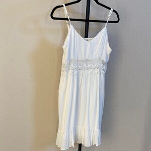 Rewind White Textured Dress